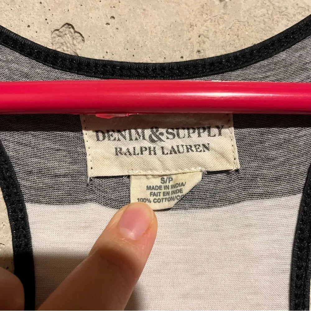 Denim & Supply Ralph Lauren Women's Maxi Dress Small Sleeveless Black & White - Picture 5 of 9